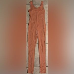 Women Peach Jumpsuit and Coat SizeL